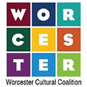 Worcester Cultural Coalition Logo with Multi-Colored Squares