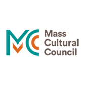 Mass Cultural Council Logo with Teal and Orange Lettering Making a Stylized MCC