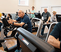 Group of Elders on Exercise Equipment at the Worcester Senior Center