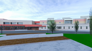 Artist Rendering of the Main Entrance to the New South High