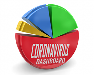 Pie Chart with Coronavirus Dashboard Text