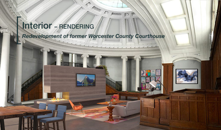 Rendering of Interior at Former Courthouse