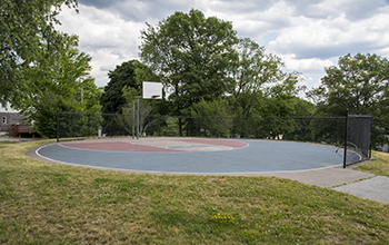 Circular Half-Court Basketball Court at Fairmont Park