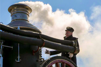 Antique Steam Engine in Use - Click to Enlarge