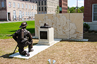 Firefighters' Memorial Dedicated to the Worcester 6 Located at the Franklin Street Station - Click to Enlarge