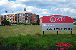 WPI Welcome to Gateway Park Sign