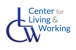 Center for Living and Working Wheel Chair Logo
