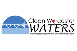 Blue and Black Logo for Clean Worcester Waters