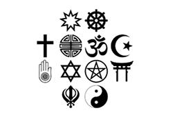 Collage of Various Religious Symbols