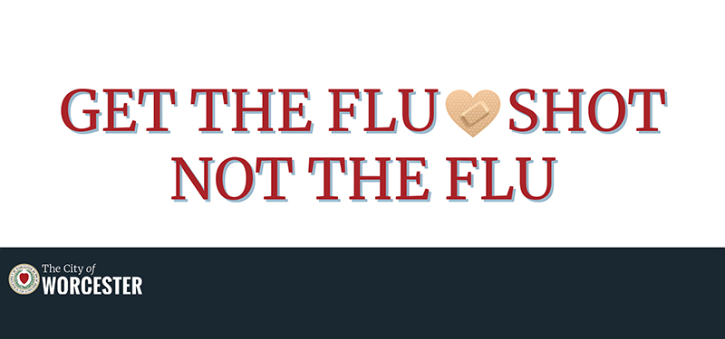 Get the Flu Shot Graphic with Bandage Heart Icon