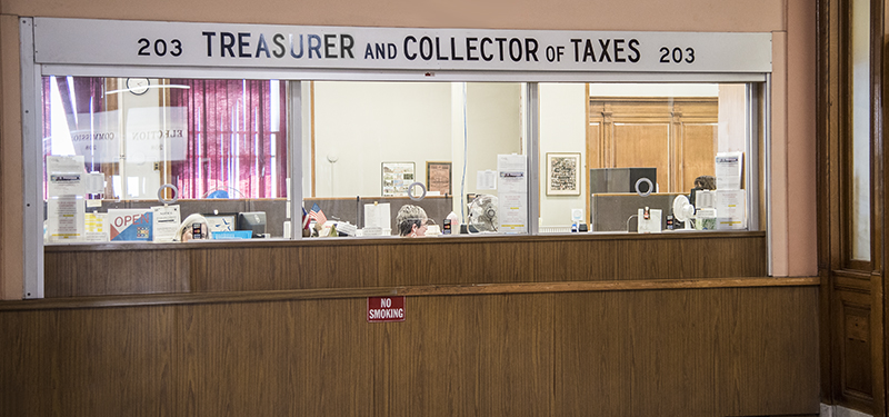Treasurer & Collector of Taxes Payment Windows on the Second Floor of City Hall