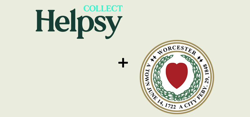 Helpsy Logo and CIty of Worcester City Seal Image