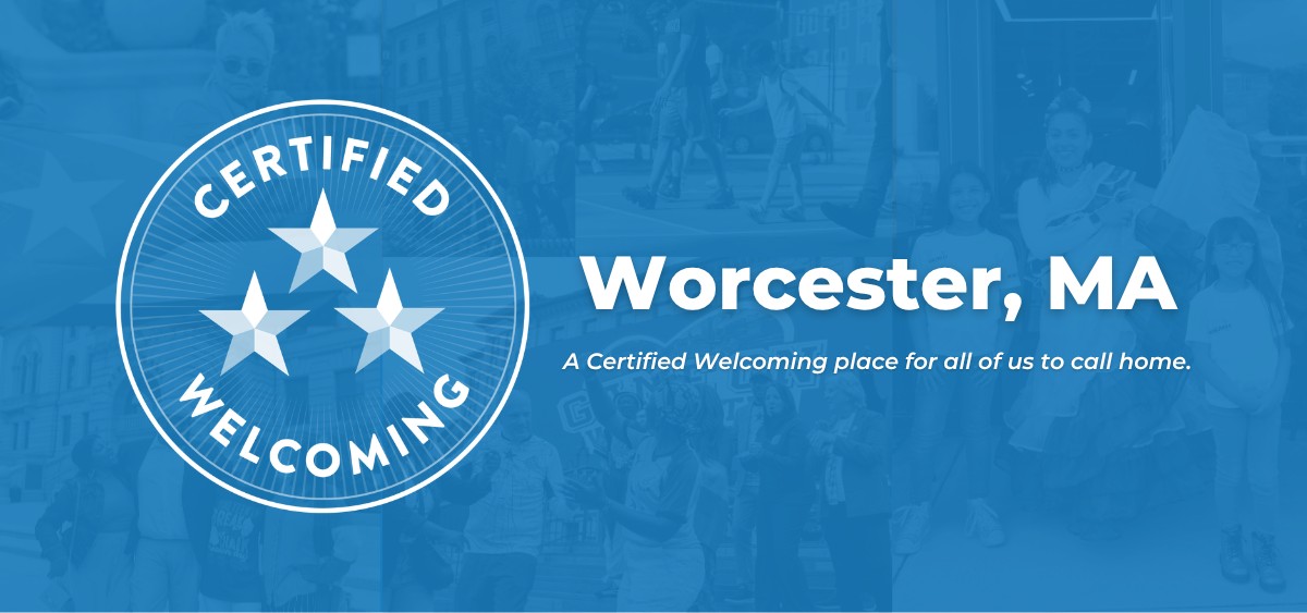 Certified 3-Star Welcoming Emblem with Text - A Certified Welcoming Place for All of Us to Call Home