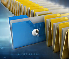 File Folder Graphic with Combination Lock