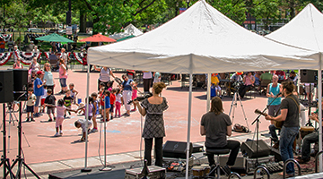 Band Playing During Out to Lunch Concert Series