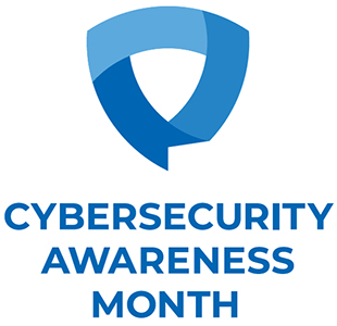 Cybersecurty Awareness Month Logo in Blue