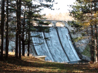 Water Flowing Down Pine Hill Dam