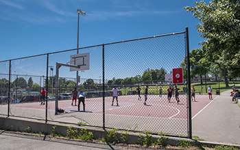 People Playing Basketball on the Vernon Hill Court