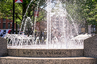World War II Memorial Fountain on City Hall Common - Click to Enlarge