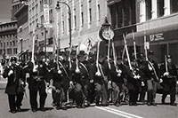 Civil War reenactment on Front Street - Click to Enlarge