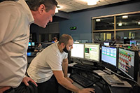 RECC 911 Call Center with former City Manager Edward Augustus - Click to Enlarge