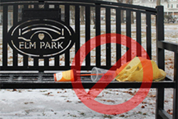 Keep Worcester Clean - Litter Found on Park Bench at Elm Park