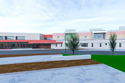 Artist Rendering of the Main Entrance of the new South High Community School