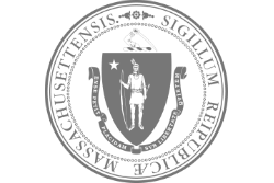 Massachusetts State Seal in Grey