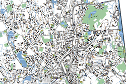 Screenshot of a City of Worcester Street Map