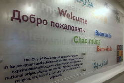 Welcome sign in different languages