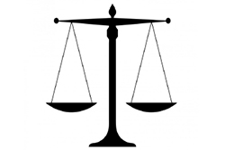 Black Icon of Scales of Justice