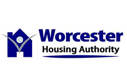 Worcester Housing Authority block letter logo