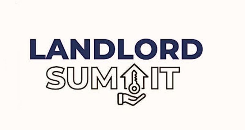 Landlord Summit Logo with Hand, House and Key Icons