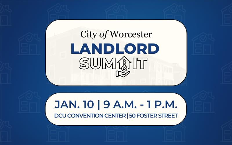 Graphic announcing 2026 Worcester Landlord Summit on Saturday, Jan. 10