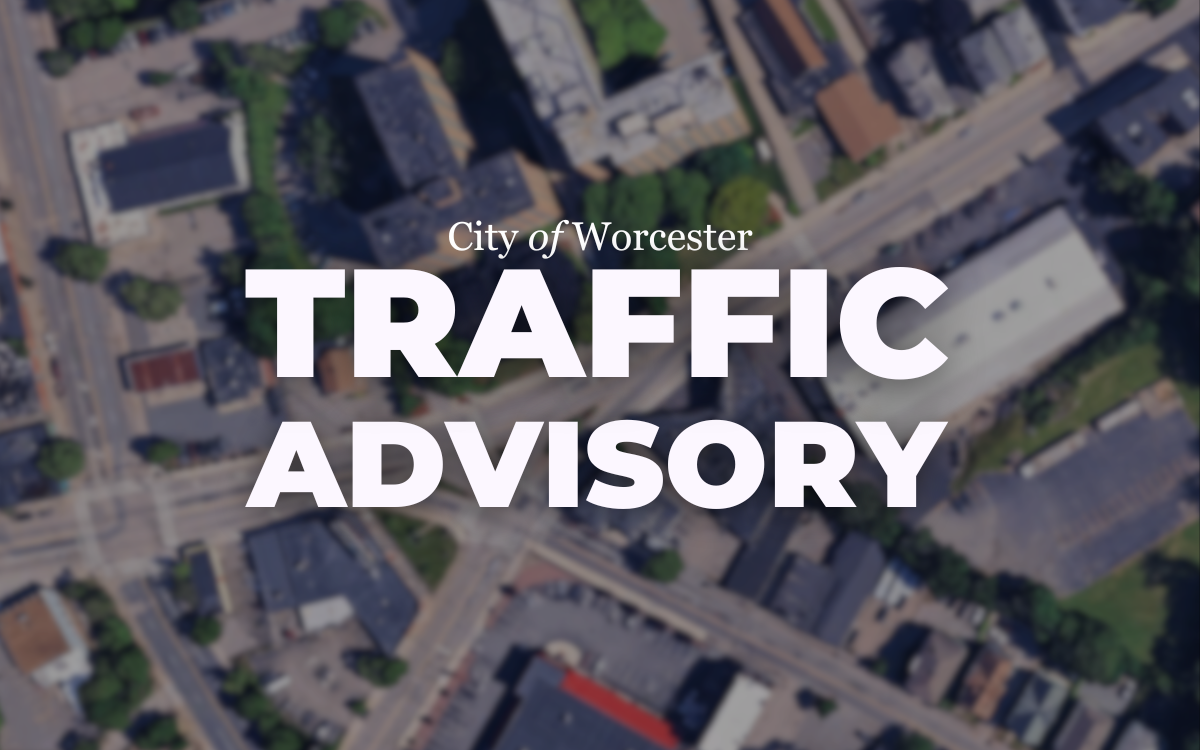 Graphic announcing a traffic advisory
