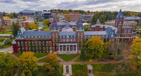 College of the Holy Cross Campus with Fall Foliage