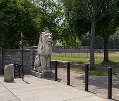 East Park Entrance with Griffin Statue
